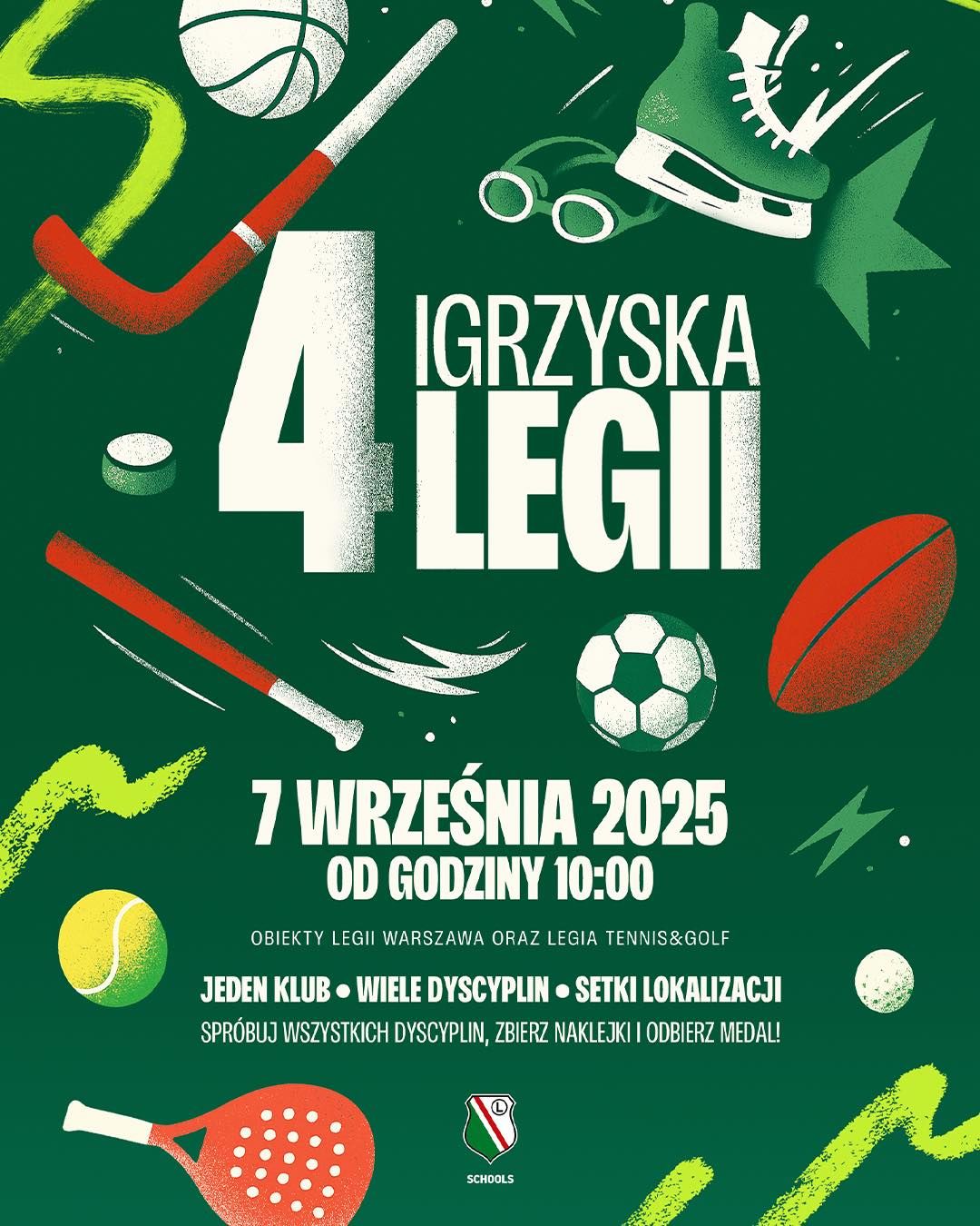 IV Igrzyska Legii – spróbuj różnych sportów i zdobądź medal!