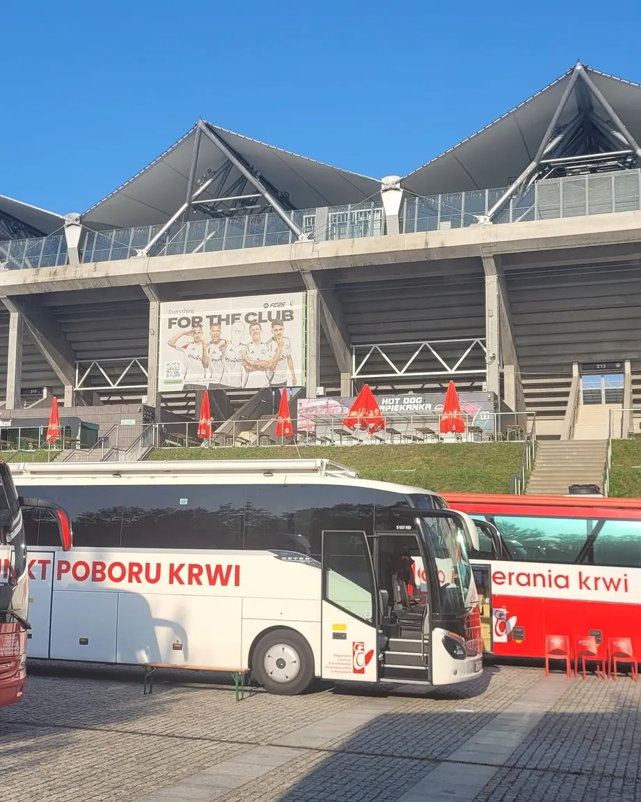 15 listopada zbiórka krwi na Stadionie Legii Warszawa