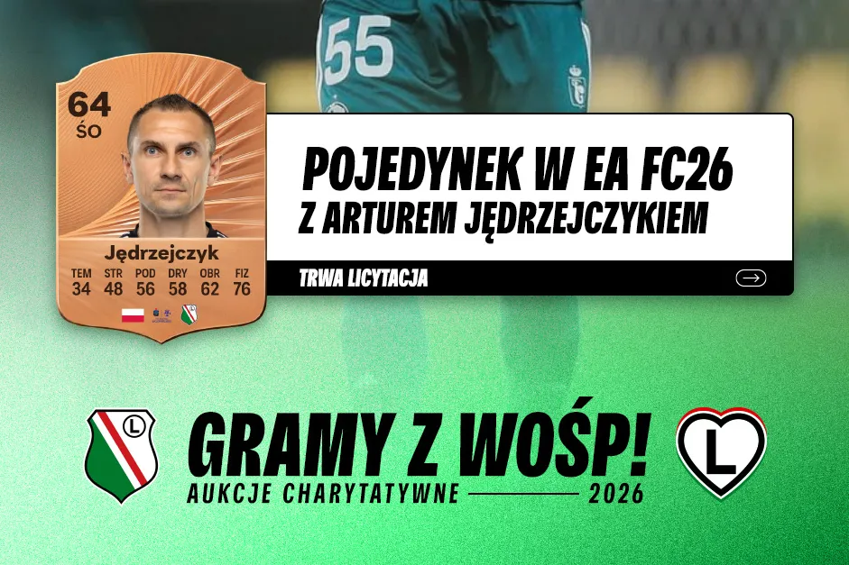 Legia Warszawa i Fundacja Legii grają z WOŚP