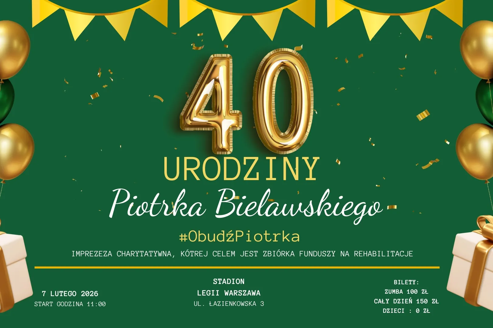 40. Urodziny Piotrka Bielawskiego – #ObudźPiotrka