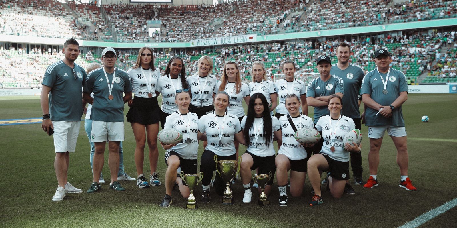 Zawodniczki Legia Rugby uhonorowane podczas meczu z Zagłębiem Lubin