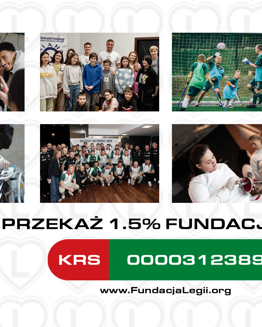 Przekaż 1,5% podatku Fundacji Legii